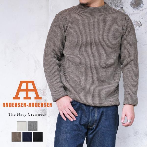 ANDERSEN-ANDERSEN アンデルセンアンデルセン THE NAVY CREWNECK ザ...