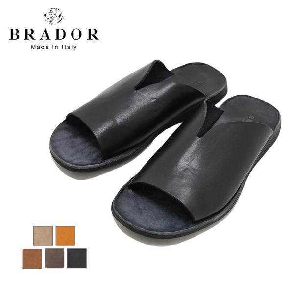 BRADOR ブラドール LEATHER SANDALS レザーサンダル シャワーサンダル ラバーソ...