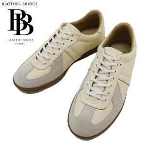 BROTHER BRIDGE ブラザーブリッジ BERLIN ベルリン WHITE GRAY/C ジャーマントレーナー ホースハイド 馬革 レザー ホワイト メンズ〔FL〕｜tigers-brothers