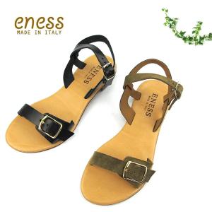 ENESS　エネス 98895 レザーフラットサンダル　レディース〔SK〕