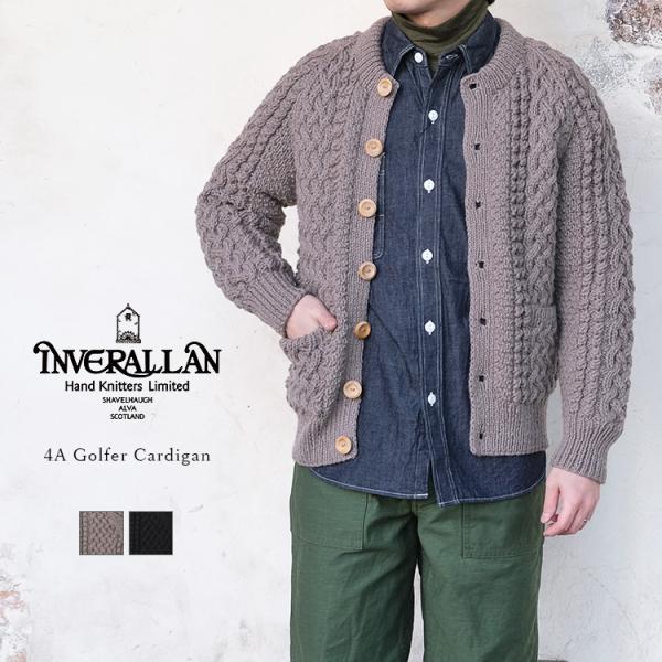 Inver Allan インバーアラン 4A Golfer Cardigan ゴルファーカーディガン...