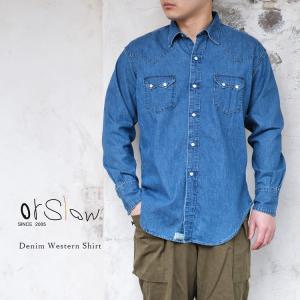 orslow オアスロウ フード デニムシャツ size４XL 日本製 orSlow（オアスロウ） デニム ボタンダウンシャツ DENIM STANDARD
