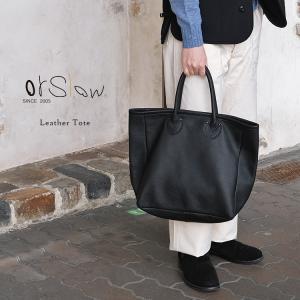 超レア★orSlow/オアスロウ LEATHER TOTE BAG トートバッグ orSlow（オアスロウ） トートバッグ LEATHER TOTE ブランドロゴ マチ