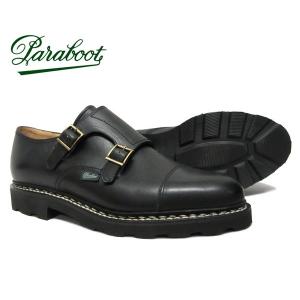 パラブーツ ウィリアム メンズ ダブルモンク ビジネス *ブラック Paraboot William 981412 NOIR ノアール  ウイリアム BLACK〔FL〕｜tigers-brothers