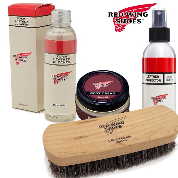 【コットンクロスプレゼント！】レッドウィング ブーツクリーム4点ケアセット フォームレザークリーナー...