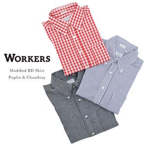 WORKERS ワーカーズ Modified Short Sleeve BD, OX, Blue ボタンダウン