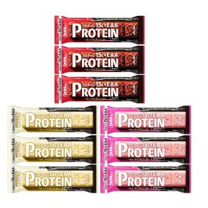 アサヒグループ食品 1本満足バー プロテインバー アソート セット 3種 各3本 計9本 ( チョコ ホワイト ストロベリー ) まとめ買い