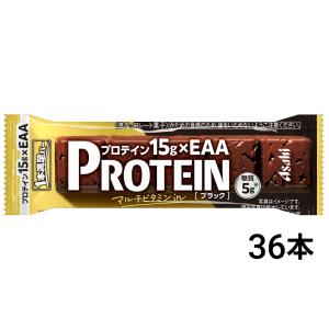 アサヒグループ食品 1本満足バー プロテイン ブラック 39g × 36本 セット まとめ買い 大容量