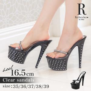 Pleaser（プリーザー） キャバ ヒール クリア サンダル 厚底 18 cm