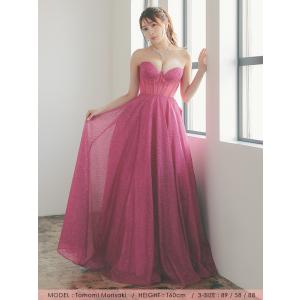 カラードレス ロングドレス ラメ チュール ベ...の詳細画像4