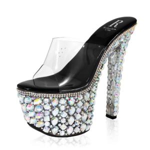 Pleaser（プリーザー） キャバ ヒール クリア サンダル 厚底 18 cm