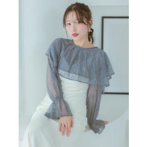 ワンカラー シフォン ショート ボレロ 結婚式...の詳細画像2