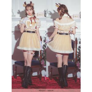 ラブリッチ⭐︎キャバドレス　クリスマス　コスプレ　トナカイ　SML 数量限定！【トナカイコス 4点セット】【SMLサイズ】ツイード