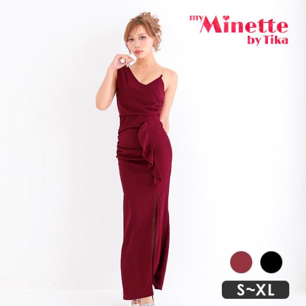 キャバドレス キャバ ドレス ロングドレス プチプラ キャミソール ストレッチ セクシー スリット ...