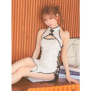 コスプレ 衣装 チャイナ サイド編み上げ 膝丈...の詳細画像4