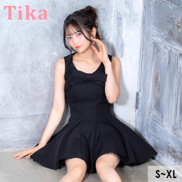 キャバ ドレス キャバドレス ミニ ノースリーブ リボン フレアミニドレス ブラック 黒 かわいい ...