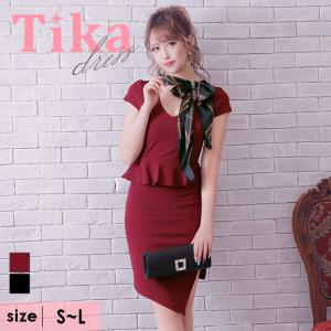 キャバドレス キャバ ドレス タイトドレス ミニ 赤 黒