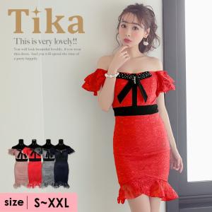 キャバドレス キャバ ドレス ミニ 大きいサイズ 膝丈