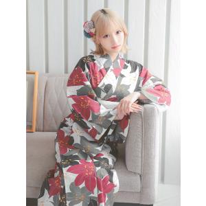 浴衣 2点セット レディース 女性 黒 赤 白...の詳細画像5