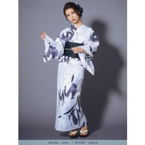 浴衣 レディース 2点セット 粋浴衣 水墨 草...の詳細画像4