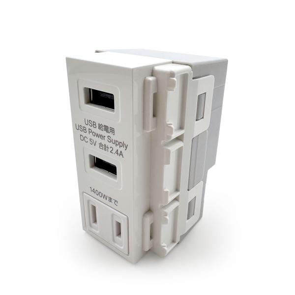 大和電器株式会社 AC一体型 埋込 USB 給電用コンセント R3702-0701