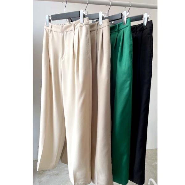センタープレスカラーテーパードパンツ