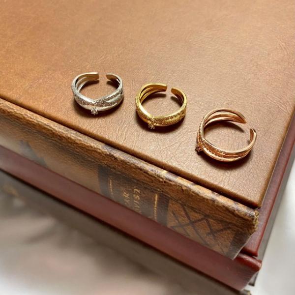 ファッションリング 指輪 韓国ファッション おしゃれ 大人気 メール便可 デザインリング ゴールド ...