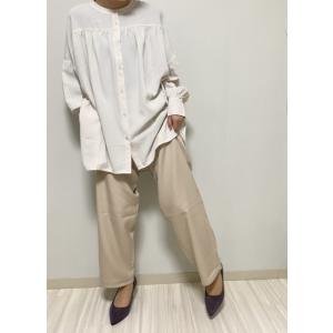 オーバーサイズ ブラウス ドルマン ギャザー 体形カバー レディース 羽織り ゆったり チュニック ...