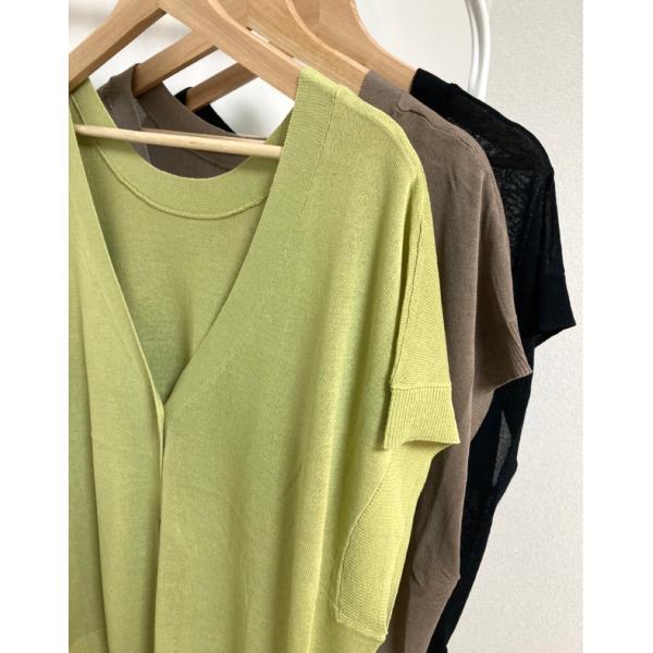 オーバーサイズ 2way シアー ニット カーディガン アウター トップス 抜け感 春 夏 きれいめ...