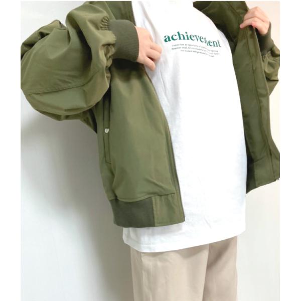 ボリュームスリーブ MA-1 アウター ブルゾン ジャンパー 上着 羽織り ぽわん袖 ミリタリー ジ...
