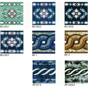 アンティーク 150角 デザインタイル 花柄 マジョリカ マジョルカ 大正