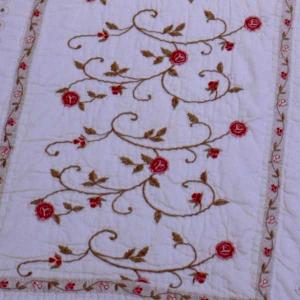 花柄刺繍キッチンマット&廊下敷 コットン 滑り...の詳細画像2