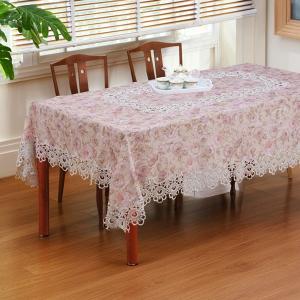 テーブルクロス 撥水加工 長方形 150×240cm おしゃれ ローズ柄 テーブルセッティング ファブリック 布 送料無料
