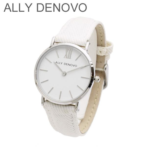 ALLY DENOVO 腕時計 AS5006.1 レディース シルバー/ホワイト ファブリック アリ...
