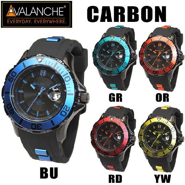 [BOXなし] AVALANCHE 時計 腕時計 CARBON（カーボン） メンズ、レディース AV...
