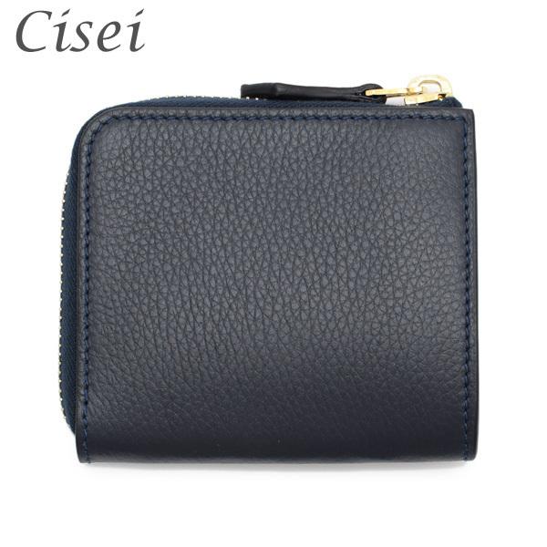 Cisei シセイ チセイ ミニ財布 P0968 LD NAVY ネイビー ラウンドファスナー ZI...