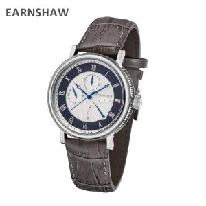 EARNSHAW アーンショウ 時計 腕時計 ES-8101-03 レザー グレー/シルバー メンズ ウォッチ クォーツ｜timeclub