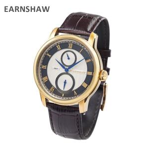 EARNSHAW アーンショウ 時計 腕時計 ES-8106-05 レザー ブラウン/ゴールド メンズ ウォッチ クォーツ｜timeclub