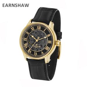 EARNSHAW アーンショウ 時計 腕時計 ES-8807-02 レザー ブラック/ゴールド メンズ ウォッチ 自動巻き｜timeclub