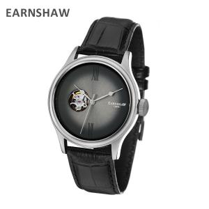 EARNSHAW アーンショウ 時計 腕時計 ES-8809-01 レザー ブラック/ガンメタル メンズ ウォッチ 自動巻き