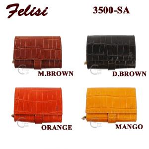 フェリージ 財布 Felisi 3500-SA  M.BROWN D.BROWN ORANGE MANGO