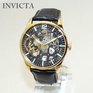 インビクタ 腕時計 INVICTA 時計 12405 Vintage ヴィンテージ ブラック レザー/ゴールド メンズ インヴィクタ｜timeclub