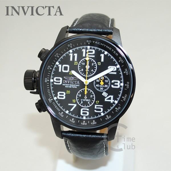 インビクタ 腕時計 INVICTA 3332 Force フォース ブラック レザー/ブラック メン...