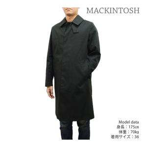 マッキントッシュ ステンカラーコート MO6122-MOP5563 MANCHESTER ブラック メンズ MACKINTOSH｜timeclub