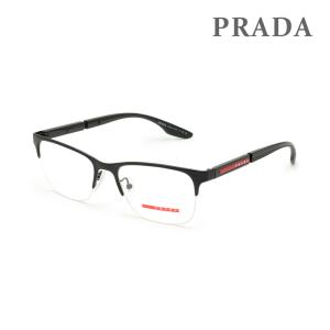 プラダ メガネフレーム のみ PS55OV 1AB1O1 52 ブラック ノーズパッド メンズ 眼鏡 PRADA VPS 55O 1AB-1O1｜timeclub