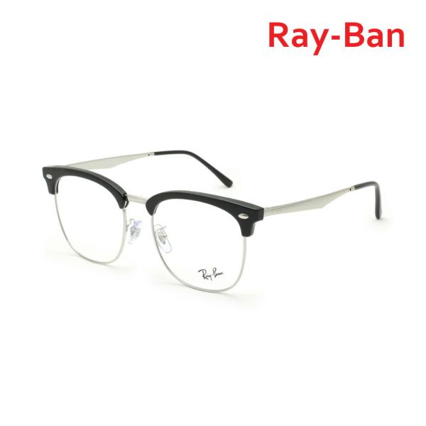 レイバン 眼鏡 フレーム のみ RX7318D-2000 54 ブラック/シルバー ノーズパッド メ...
