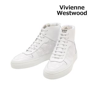 23SS ヴィヴィアンウエストウッド 靴 CLASSIC TRAINER HIGH TOP 75010003W-C001J-A401 ホワイト レディース スニーカー｜timeclub