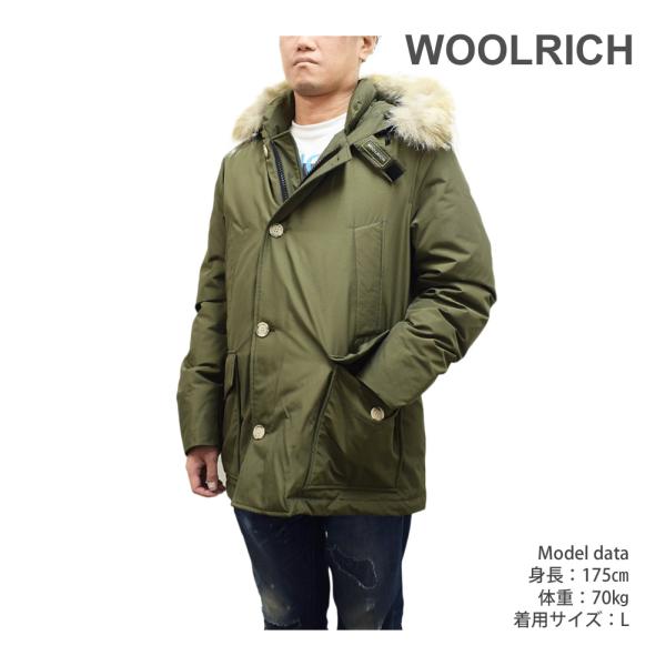 ウールリッチ ダウン ARCTIC DETACHABLE FUR ANORAK ダークグリーン メン...