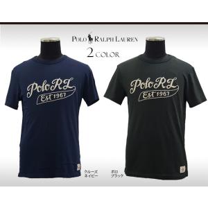 ポロ・ラルフローレン　POLO RL チェーンステッチ　グラフィックTシャツ　カスタムフィット　メンズ