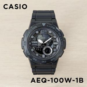 並行輸入品 10年保証 日本未発売 CASIO STANDARD カシオ スタンダード AEQ-100W-1B 腕時計 時計 ブランド メンズ レディース チープ チプカシ アナデジ 防水｜timelovers